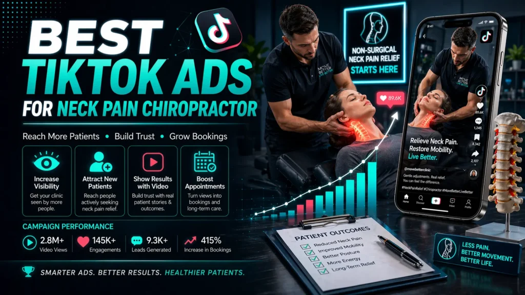 Best TikTok Ads for neck pain chiropractors — tech neck vertical video creative