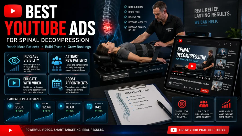 Best YouTube Ads for spinal decompression — in-stream patient stories and Custom Intent targeting