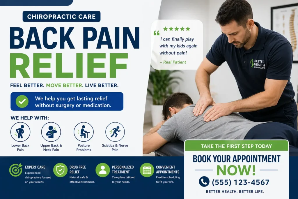 Best Facebook Ads for back pain chiropractors — back pain relief creative